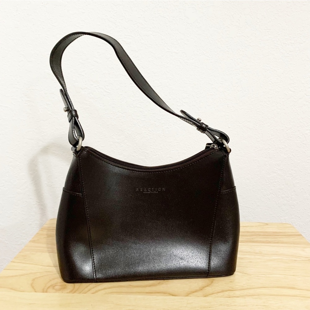 Kenneth Cole Reaction Early 2000's Genuine Leather Mini Brown Bag